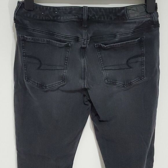 American Eagle black 30x26 super stretch X super low jeggings - Picture 4 of 7